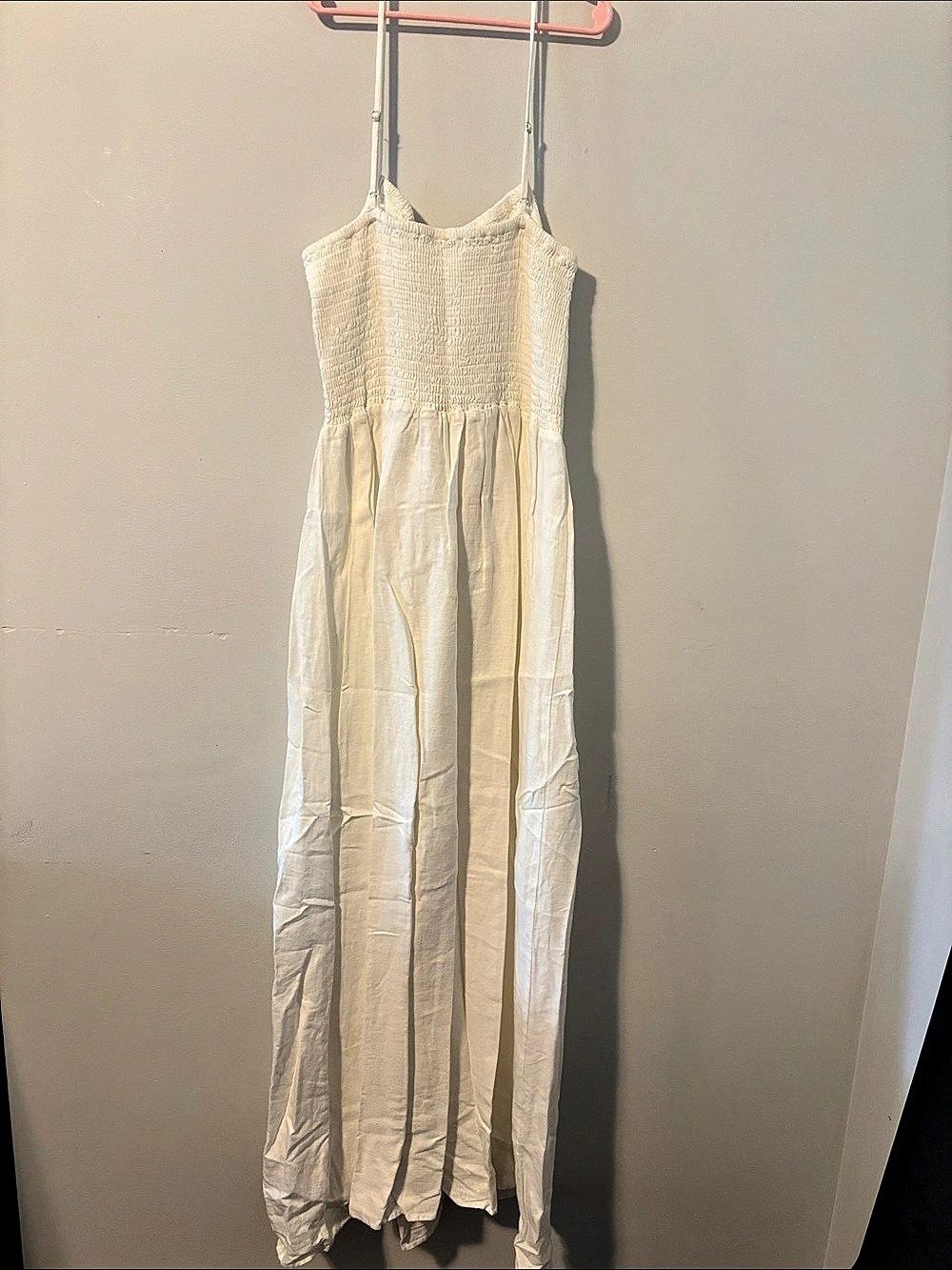 Z Supply Bayside Linen Maxi Dress Cream Small